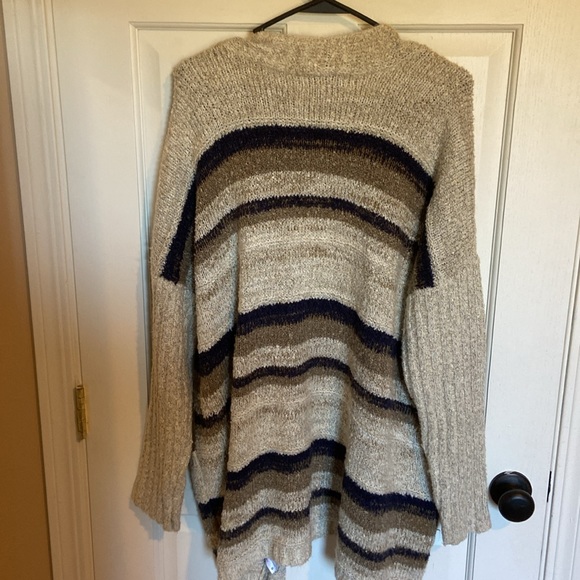 Striped Tan Knox Rose Cardigan - Picture 3 of 3